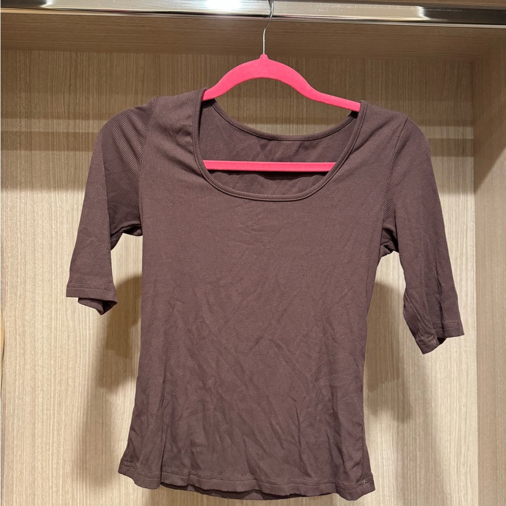 DAZY Chic Brown Women's Short Half Sleeve Top